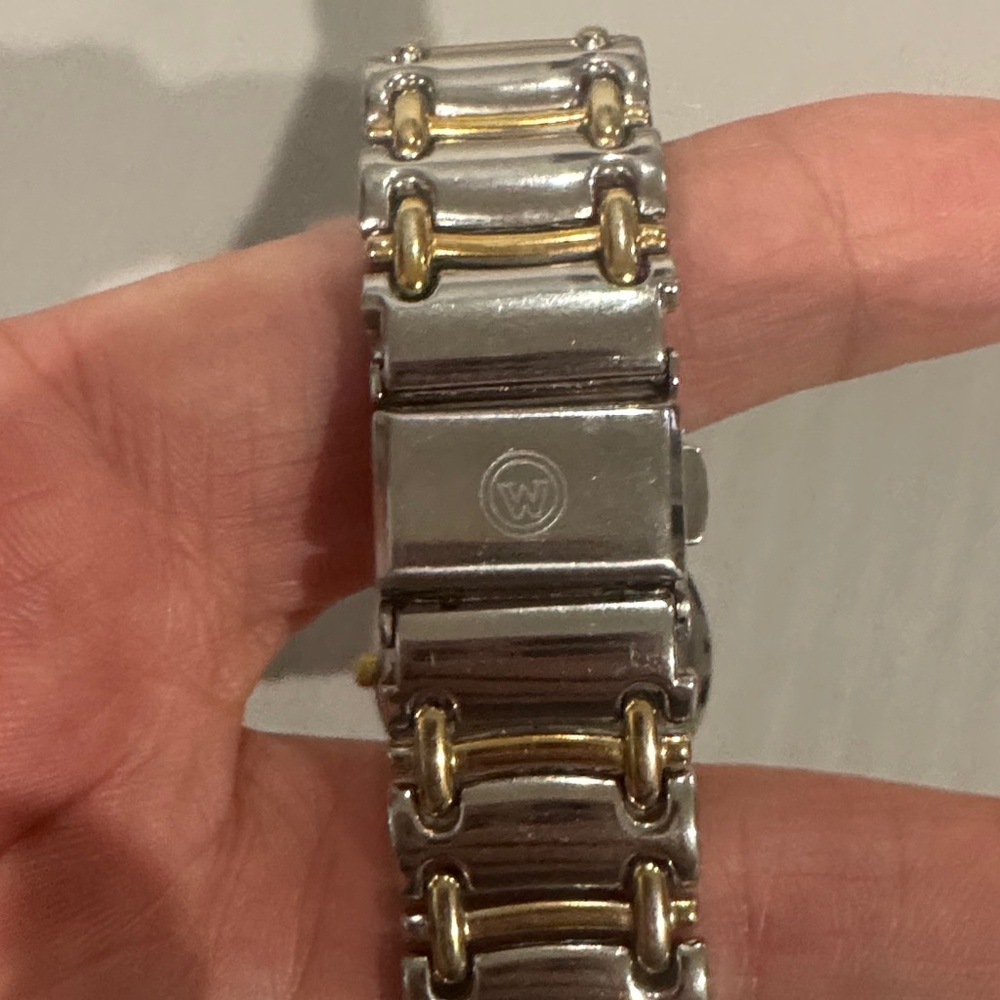 Movado Museum Classic Black Dial Watch with Silver and Gold tone Band - Picture 6 of 9